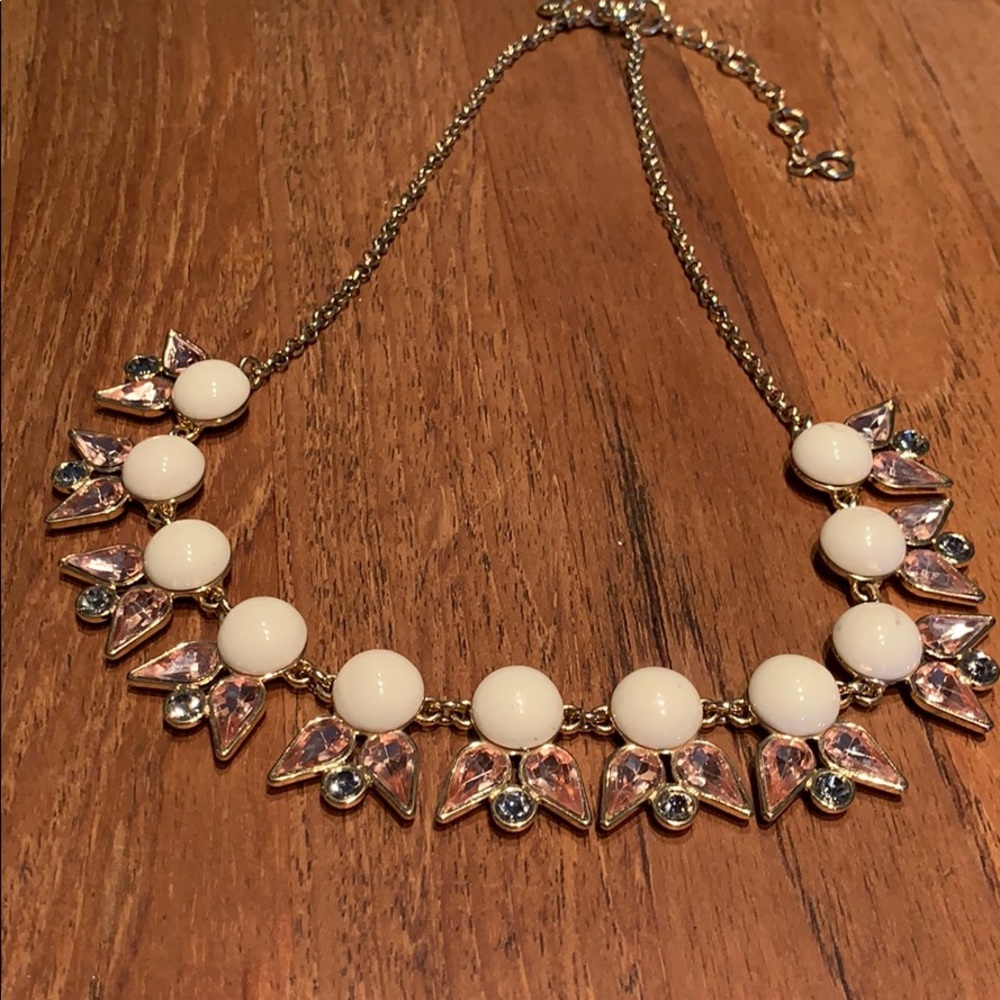 White and Rose Gold Necklace J. Crew